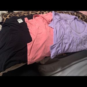 Victoria’s Secret Pink- racer back sleepwear tanks